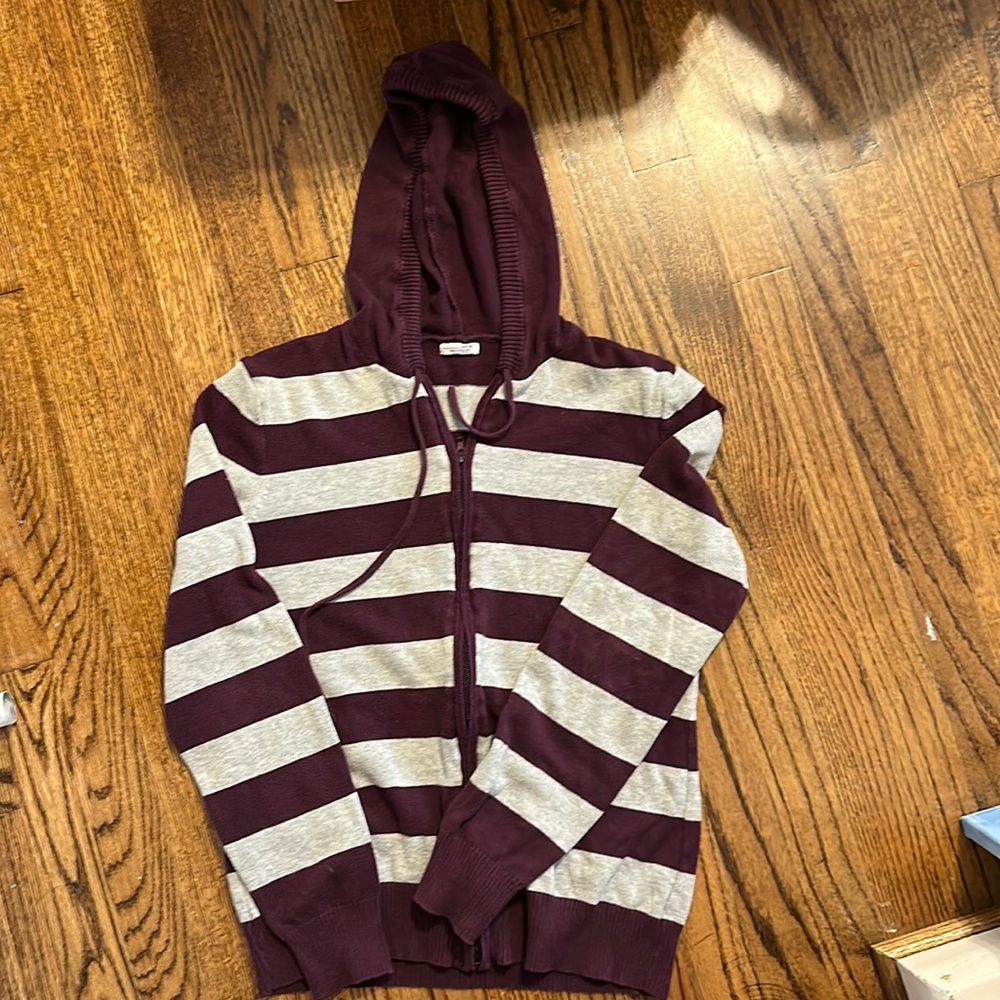 Girls zip hoodie. Purple & Grey. Excellent condition